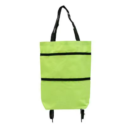 2-in-1 Portable Shopping Tote with Wheels