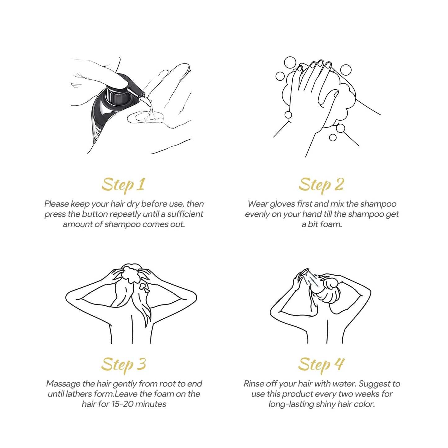 3 in 1 Hair Dye Shampoo