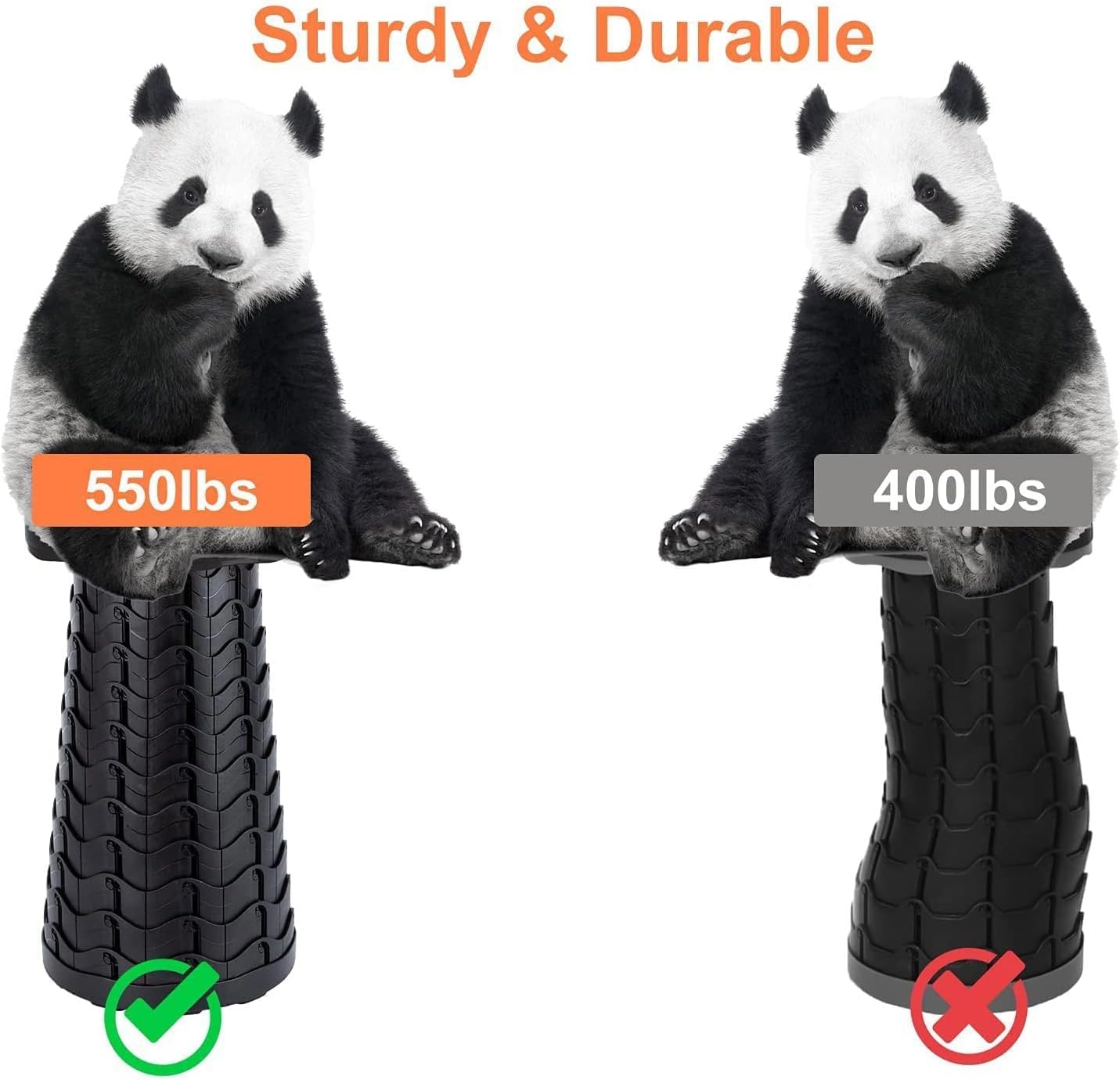 FlexSeat [Portable Collapsible Stool with Load Capacity 550lbs]