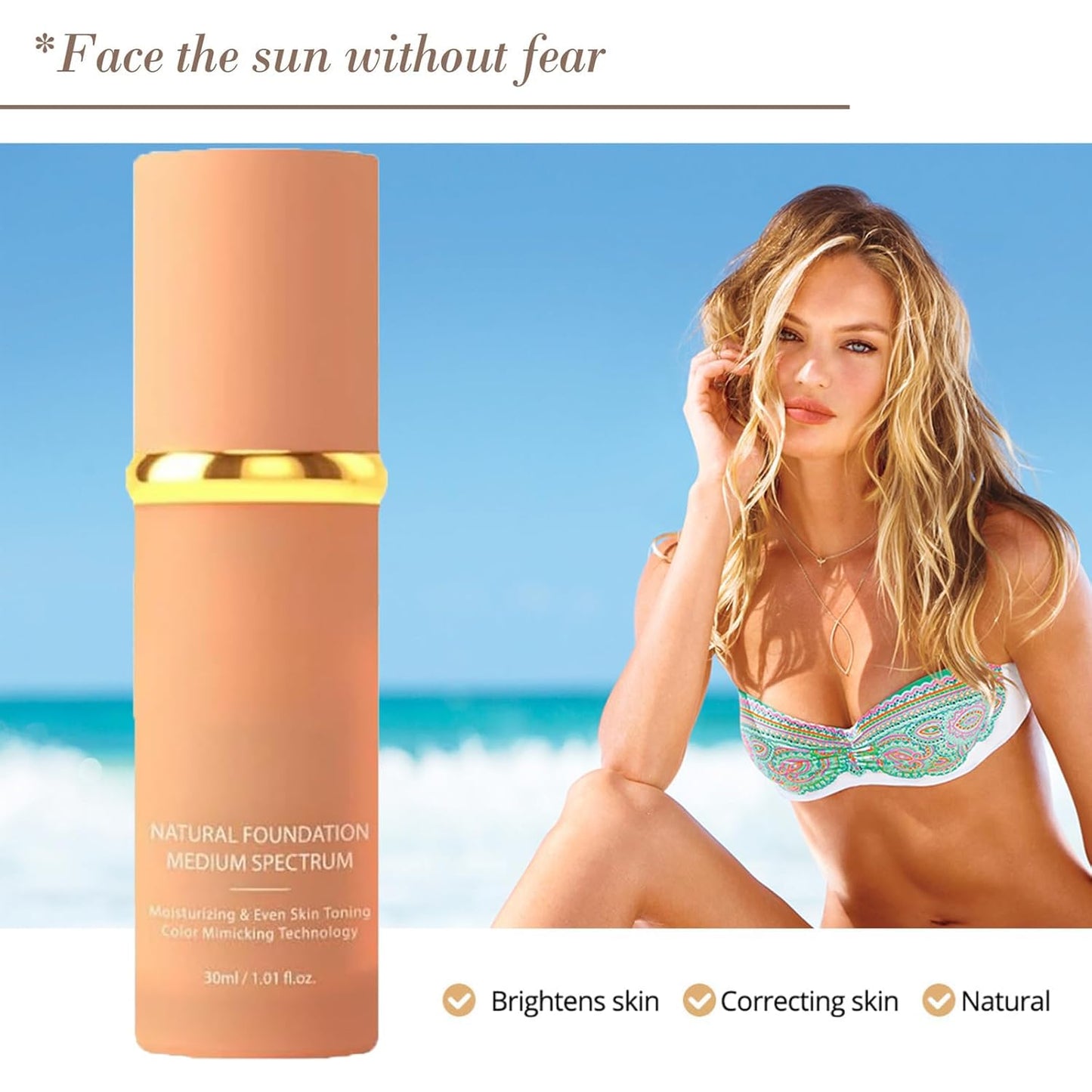 4-in-1 Foundation Liquid – Coverage Hydrating Concealer, Longwearing & Waterproof