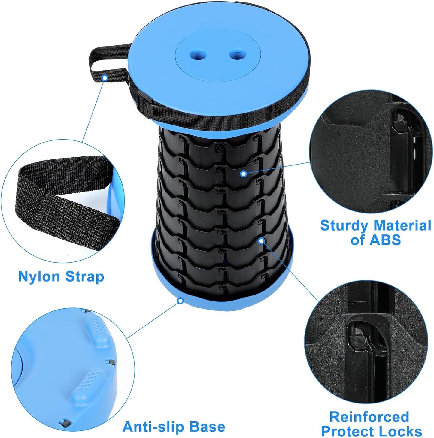 FlexSeat [Portable Collapsible Stool with Load Capacity 550lbs]