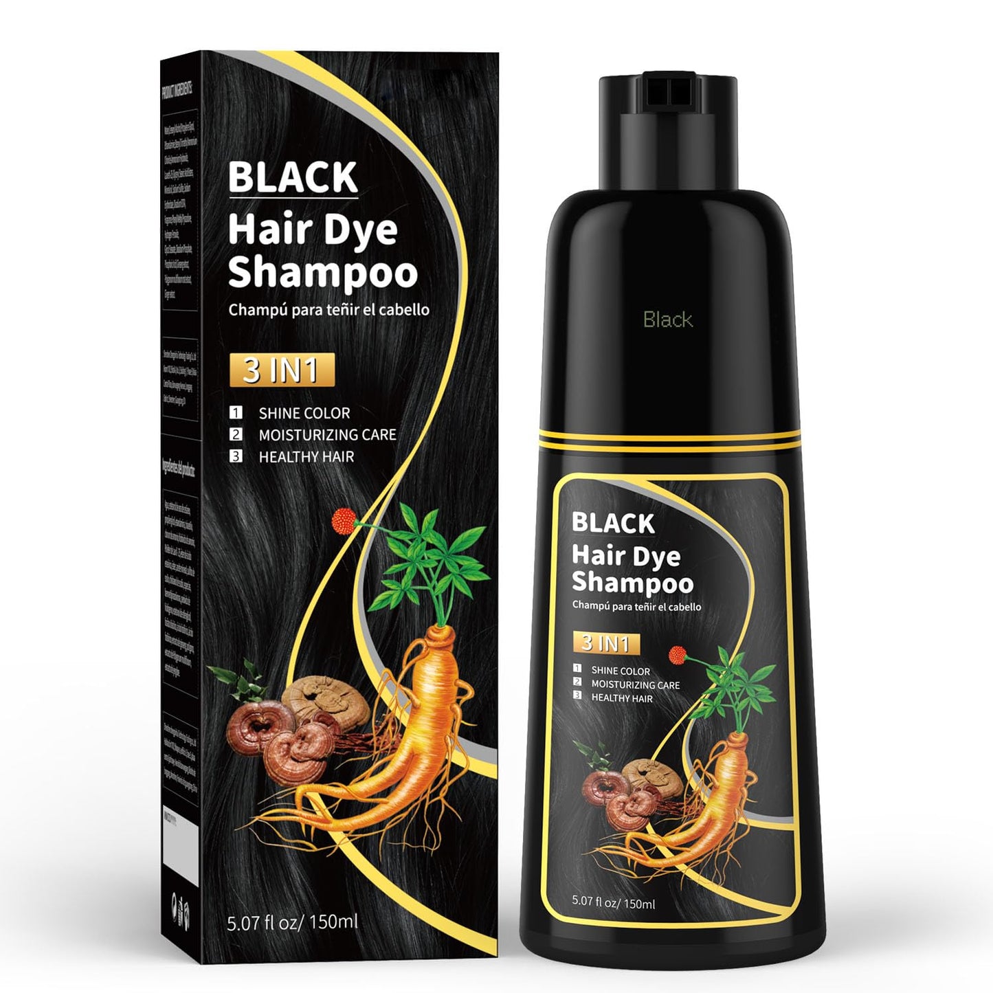 3 in 1 Hair Dye Shampoo