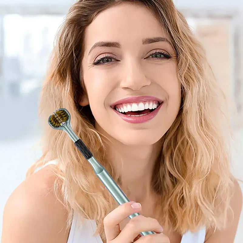 3-Sided Bristle Toothbrush (4-Piece Set)