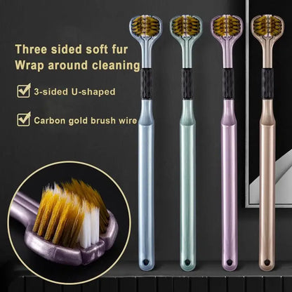 3-Sided Bristle Toothbrush (4-Piece Set)