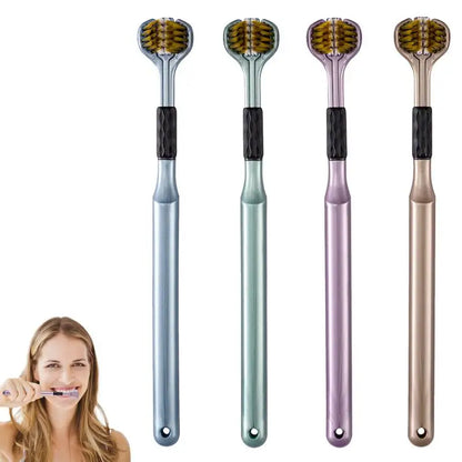 3-Sided Bristle Toothbrush (4-Piece Set)