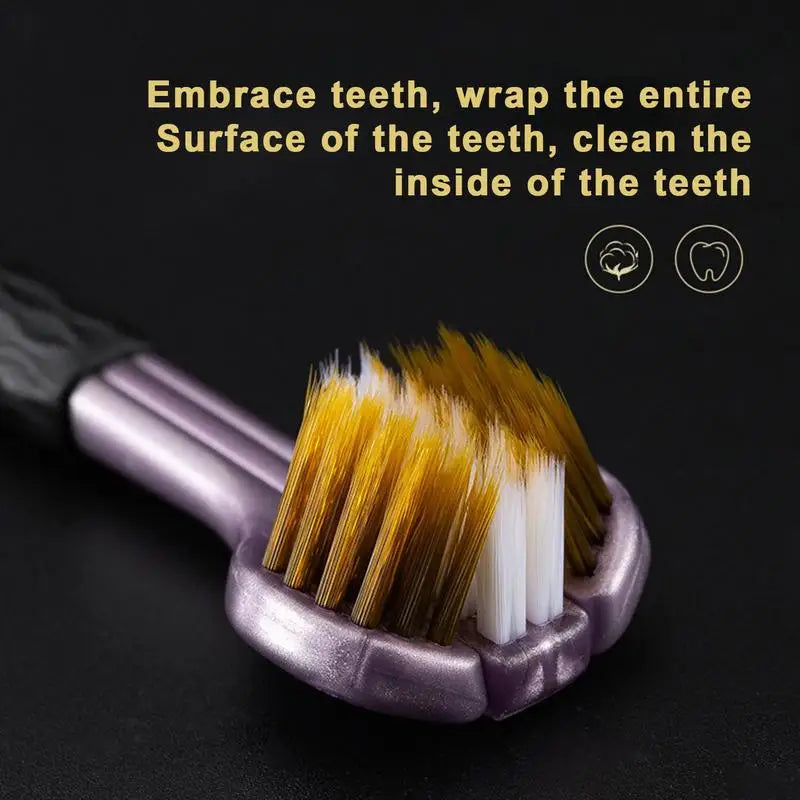 3-Sided Bristle Toothbrush (4-Piece Set)