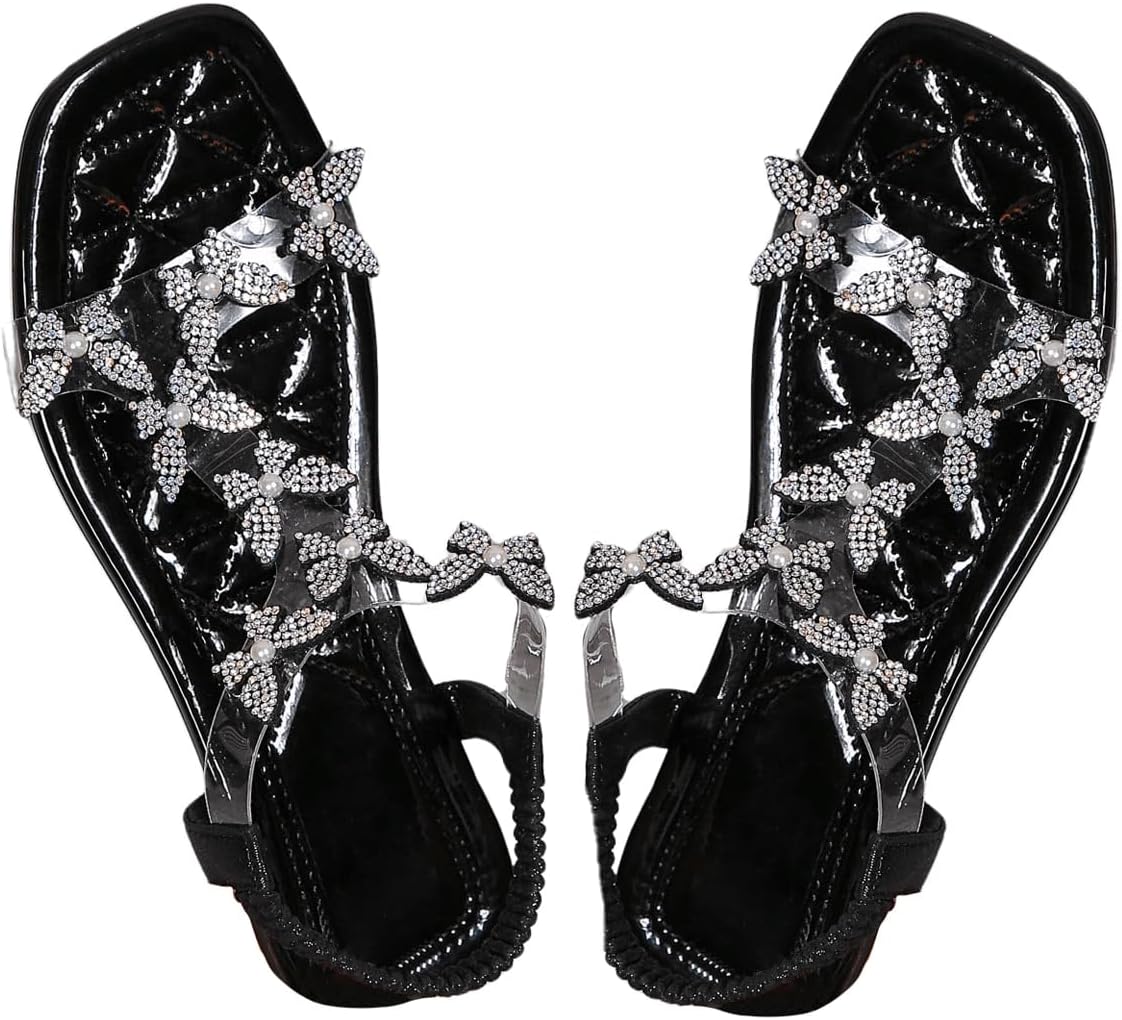 Butterfly Charm Ankle Sandals