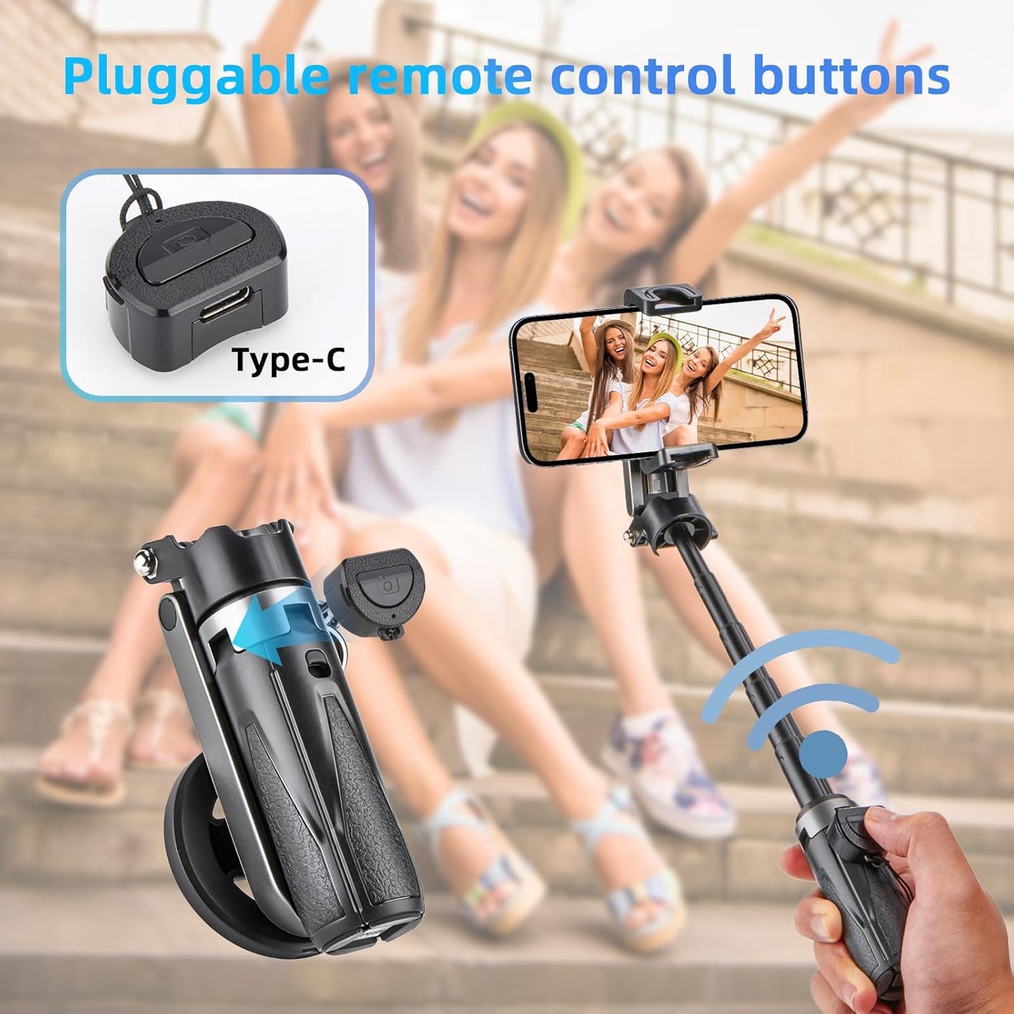 4-in-1 Pocket Size Selfie Stick