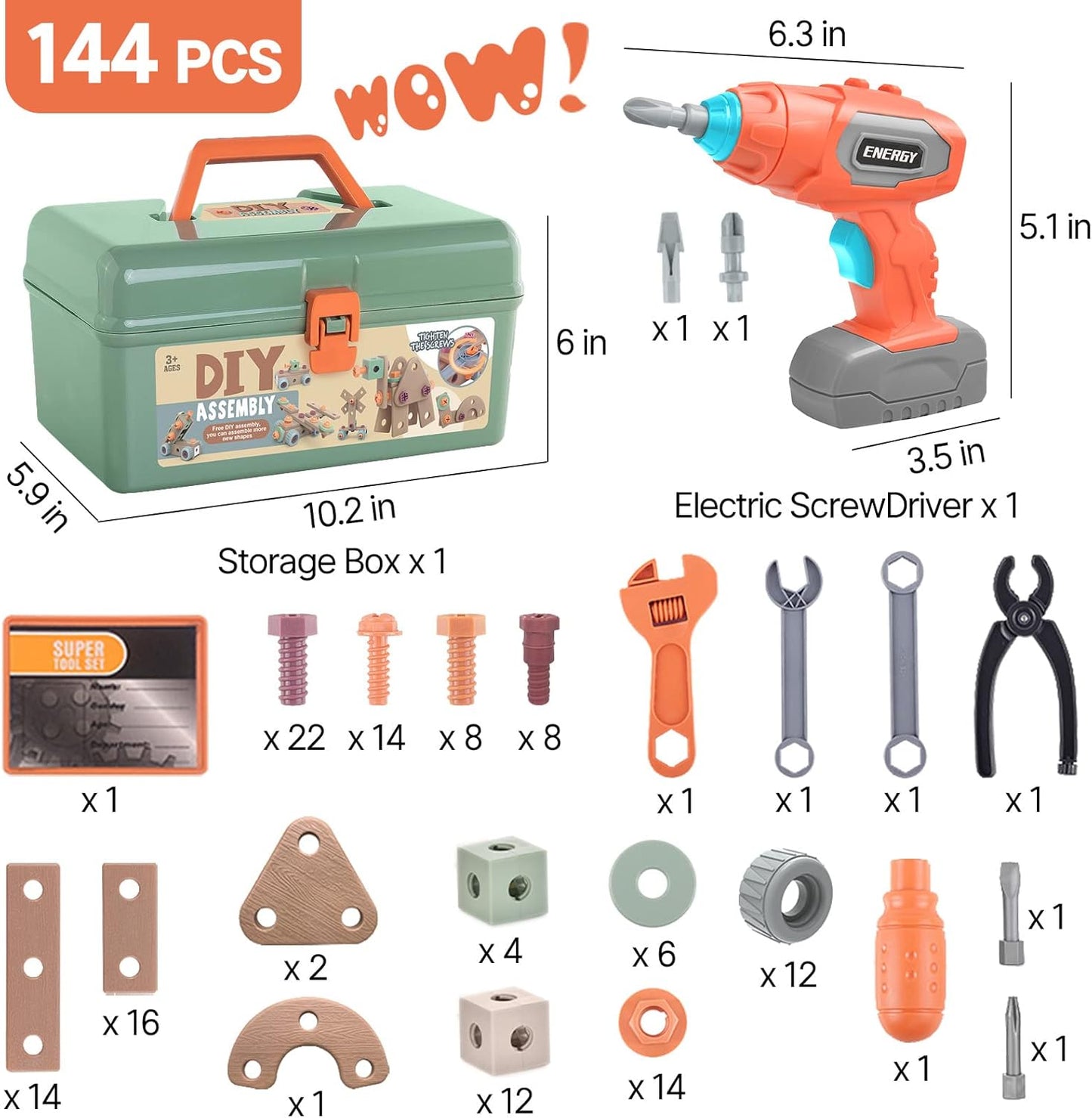DIY Assembly [144 PCS DIY Blocks]