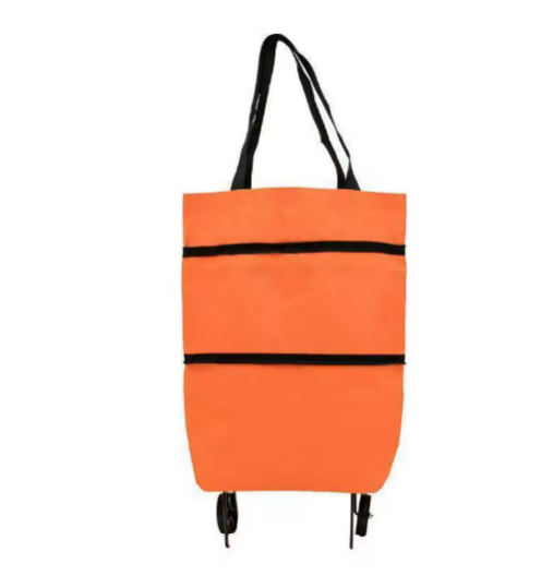 2-in-1 Portable Shopping Tote with Wheels